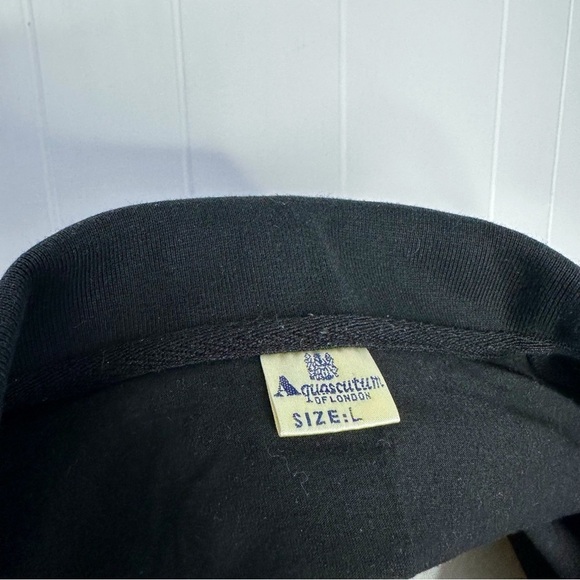 Aquascutum of London Black Geometric Polo Shirt - Picture 2 of 11